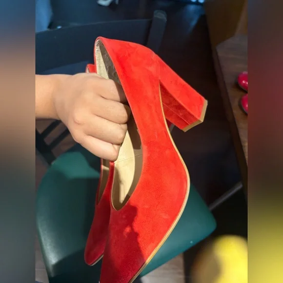 Red Block Heels - Picture 3 of 3